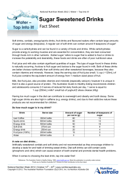 Sugar Sweetened Drinks