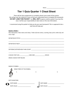 Tier 1 Quia Quarter 1 Cheat Sheet