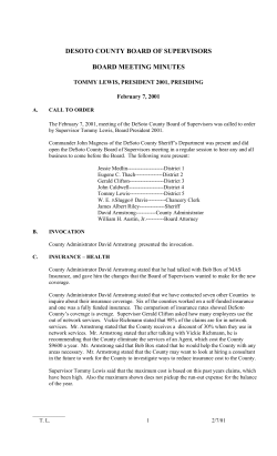 desoto county board of supervisors board meeting minutes