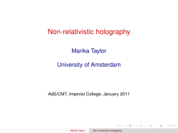Non-relativistic holography