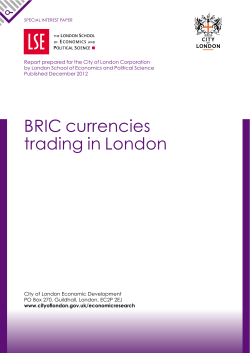 BRIC currencies trading in London