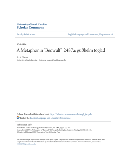 A Metaphor in "Beowulf" 2487a - Scholar Commons