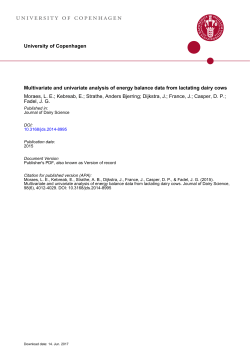 Multivariate and univariate analysis of energy balance data from
