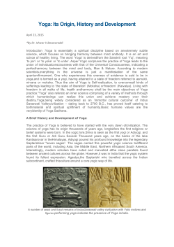 Yoga: Its Origin, History and Development