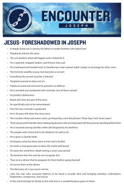 JESUS- FORESHADOWED IN JOSEPH