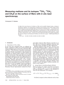 Measuring methane and its isotopes 12 CH4 , 13