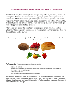 meatless recipes for Lent - Maternity of Mary Church