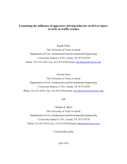 Examining the influence of aggressive driving behavior on driver