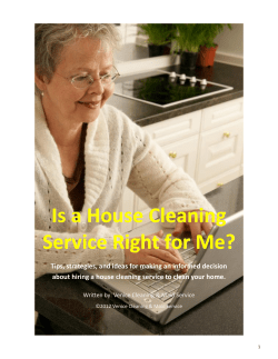 Is a House Cleaning Service Right for Me?
