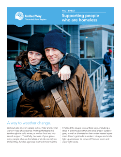 Supporting people who are homeless