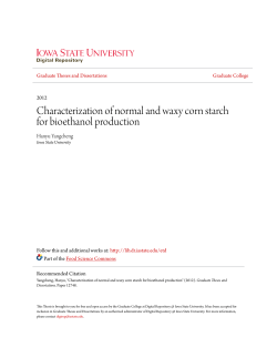 Characterization of normal and waxy corn starch for