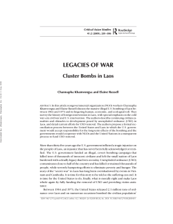 Cluster Bombs in Laos