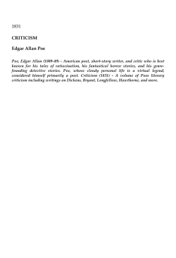 1831 CRITICISM Edgar Allan Poe