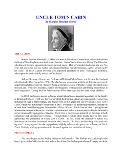 Stowe, Harriet Beecher, Uncle Tom`s Cabin