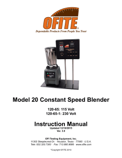 120-65 - Constant Speed Blender - 4 Liter