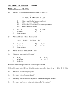 AP Chemistry Test (Chapter 3)