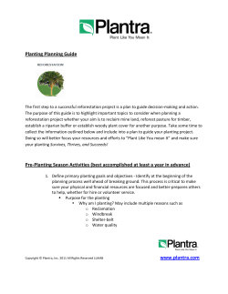 Planting Planning Guide Pre-‐Planting Season Activities