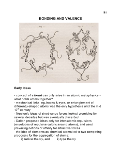 BONDING AND VALENCE