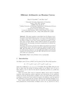Efficient Arithmetic on Hessian Curves