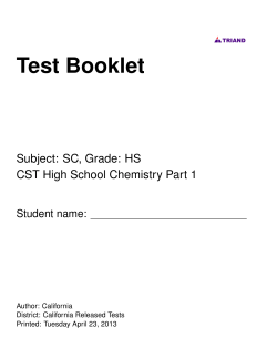 Test Booklet