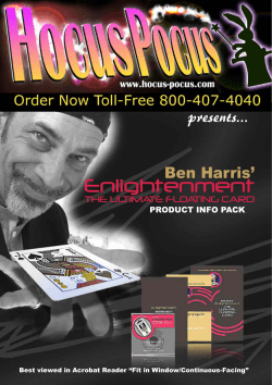 Product Specification (Hocus Pocus)