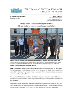 Navajo Nation Council members participate in U.S. Marine Corps
