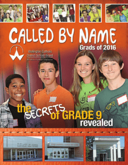 Called by Name - Wellington Catholic District School Board