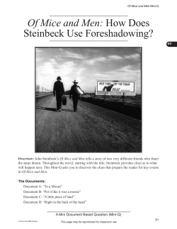 Of Mice and Men: How Does Steinbeck Use Foreshadowing?