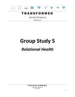 Group Study 5 - Cornerstone Family Church