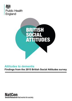 Attitudes to dementia - British Social Attitudes
