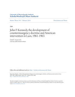 John F. Kennedy, the development of counterinsurgency doctrine