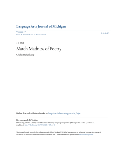 March Madness of Poetry