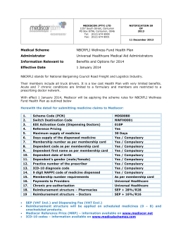 Medical Scheme NBCRFLI Wellness Fund Health Plan