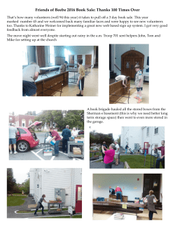 Friends of Beebe 2016 Book Sale: Thanks 100 Times Over