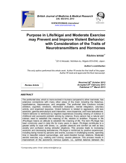 Purpose in Life/Ikigai and Moderate Exercise may Prevent