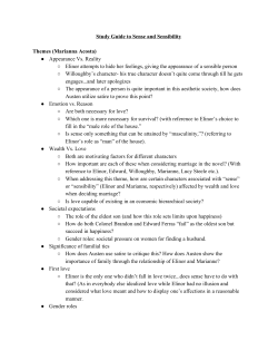 Study Guide to Sense and Sensibility Themes (Marianna Acosta