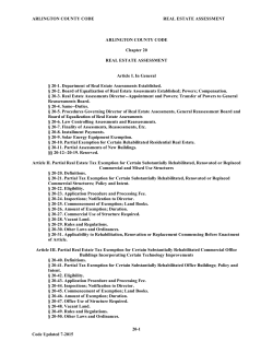 Arlington County Code Chapter 20-Real Estate