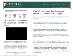 called - Friends of the Article V Convention