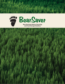 Bear Resistant Refuse, Recycling and Food Storage