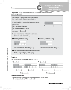 Compare Fractions Using Benchmarks Practice
