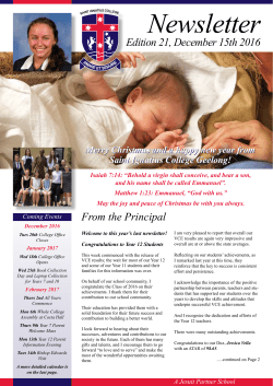 Newsletter - Saint Ignatius College Geelong