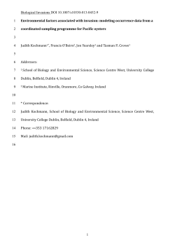 Biological Invasions DOI 10.1007/s10530-013-0452