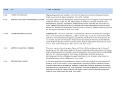History Course Descriptions