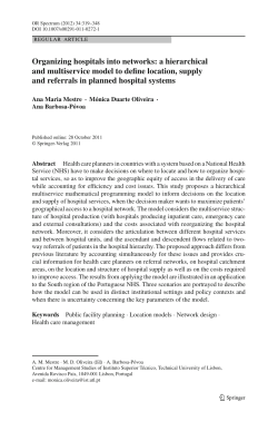 Organizing hospitals into networks