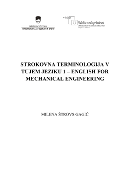 English for mechanical engineering