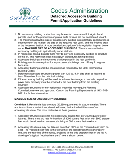 Detached Accessory Building Permit Application