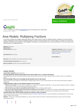 Area Models: Multiplying Fractions