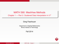Chapter 1 &mdash; Part 2 - Applied Mathematics