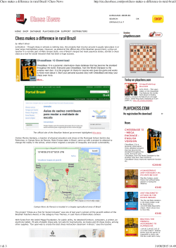 Chess makes a difference in rural Brazil