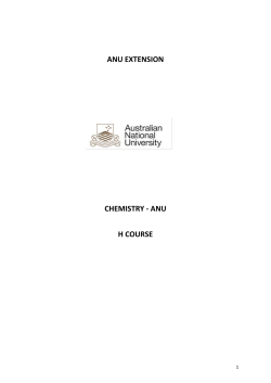 ANUC Chemistry - ACT Board of Senior Secondary Studies